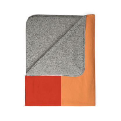 Lesbian Sunset Pride Flag Fleece Sherpa Blanket