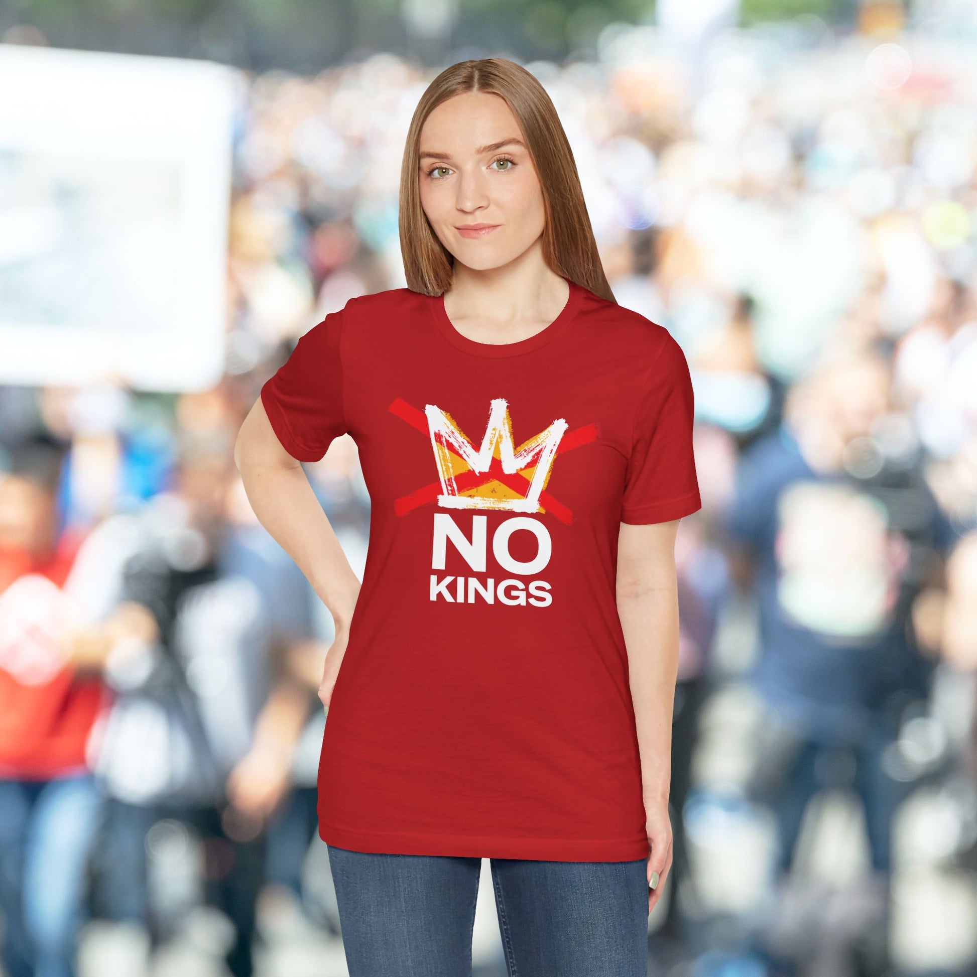 Red No Kings Tee (FRONT graphic)