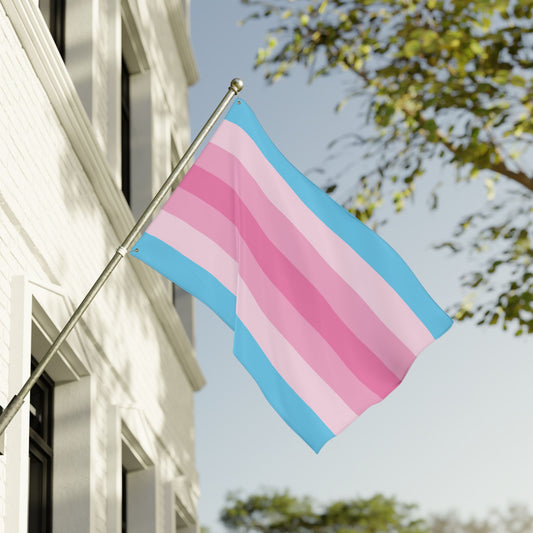 36'' × 60'' Transfeminine Pride Flag with Grommets