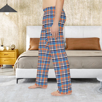 Men’s Orange & Blue Sandusky OH Plaid Pajama Pants
