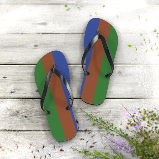 L Black sole Sapiosexual Pride Flip Flops