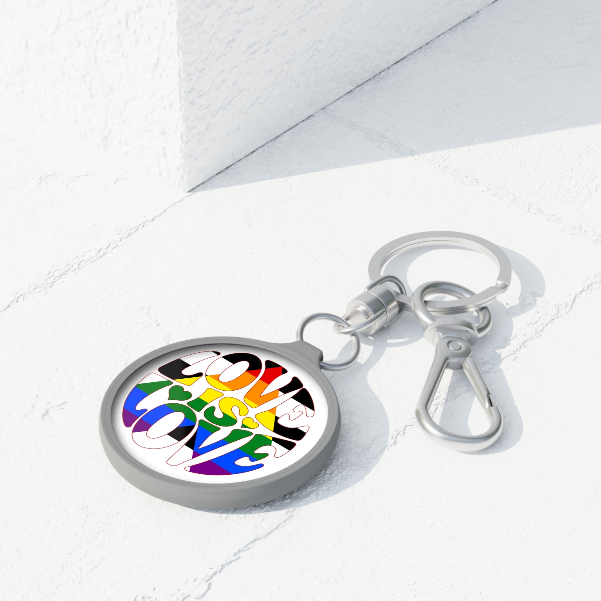 Ally Pride Love is Love Keychain