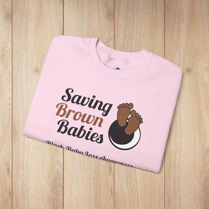 Quietly United in Loss Together Sin fines de lucro / Saving Brown Babies Charity Crew Neck Sudadera, Embarazo y Concientización sobre la pérdida infantil