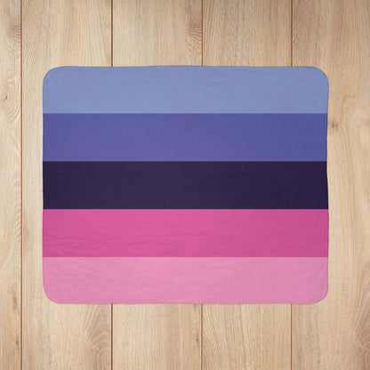 Fleece Sherpa Omnisexual Pride Flag Blanket