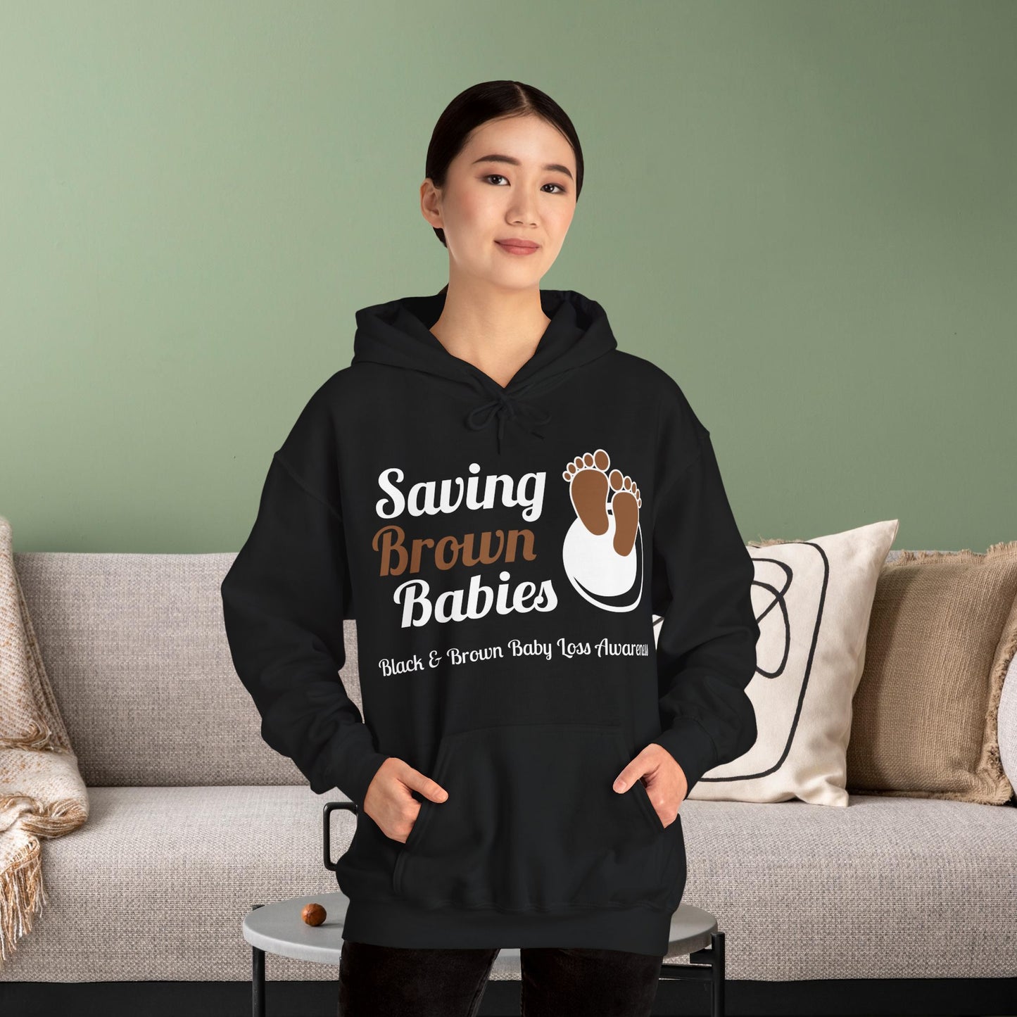 Quietly United in Loss Together Non-Profit / Saving Brown Babies Charity Sweatshirt à capuche, Grossesse et sensibilisation à la perte du nourrisson