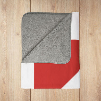 AMC Logo White Fleece Sherpa Blanket
