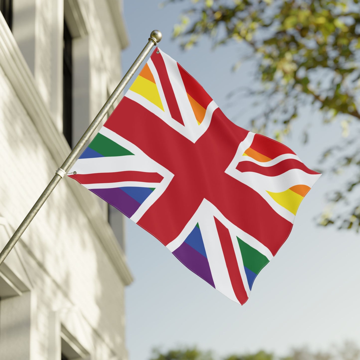 30'' × 40'' UK LGBTQIA+ Rainbow Pride Flag with Grommets