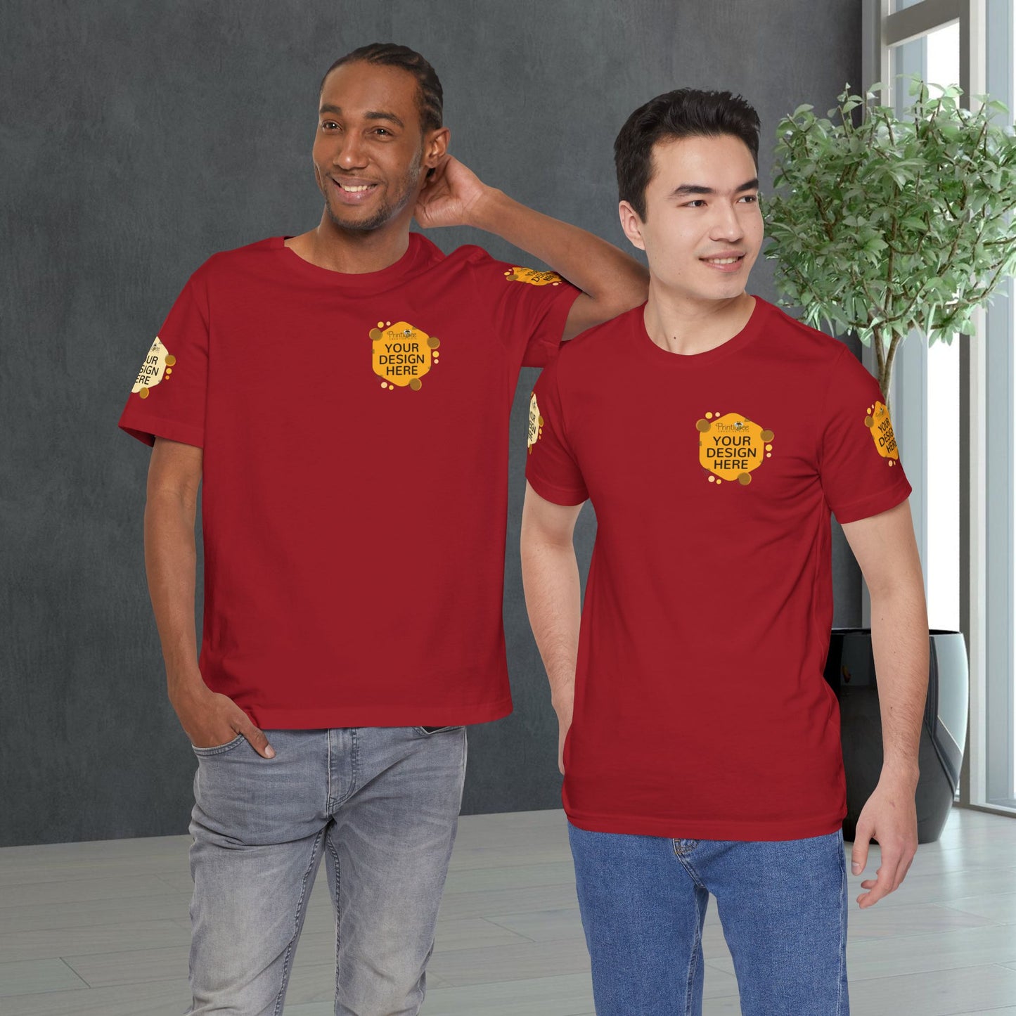 Custom Reds, Browns & Cream Tees for BELLA+CANVAS® 3001