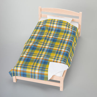Aroace Pride Plaid Velveteen Plush Blanket