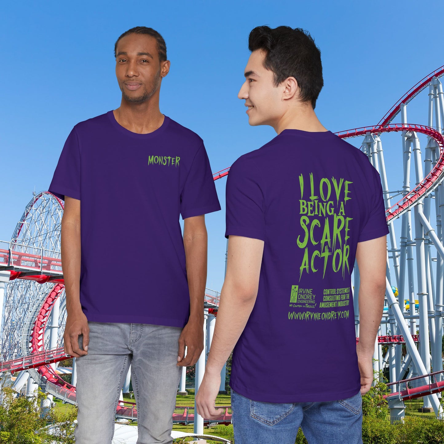 Team Purple I Love Being a Scare Actor Personalized Tee • Irvine Ondrey Engineering