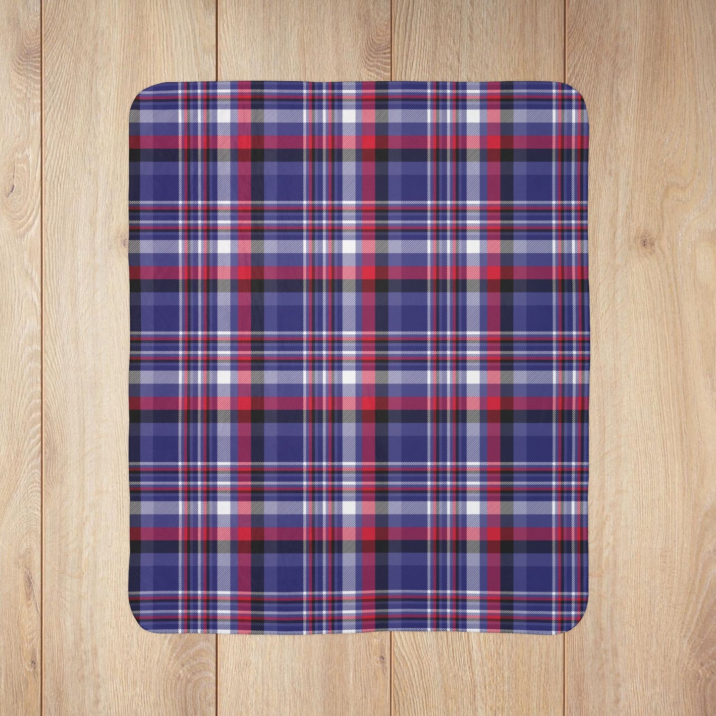 Leather Pride Plaid Fleece Sherpa Blanket