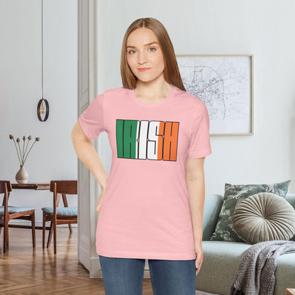 Pink Irish Tee, Ireland Flag Shirt