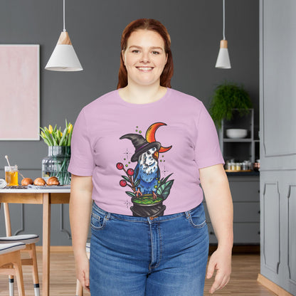 Lovebird Witch, Hand-Drawn & Hand-Colored Tee