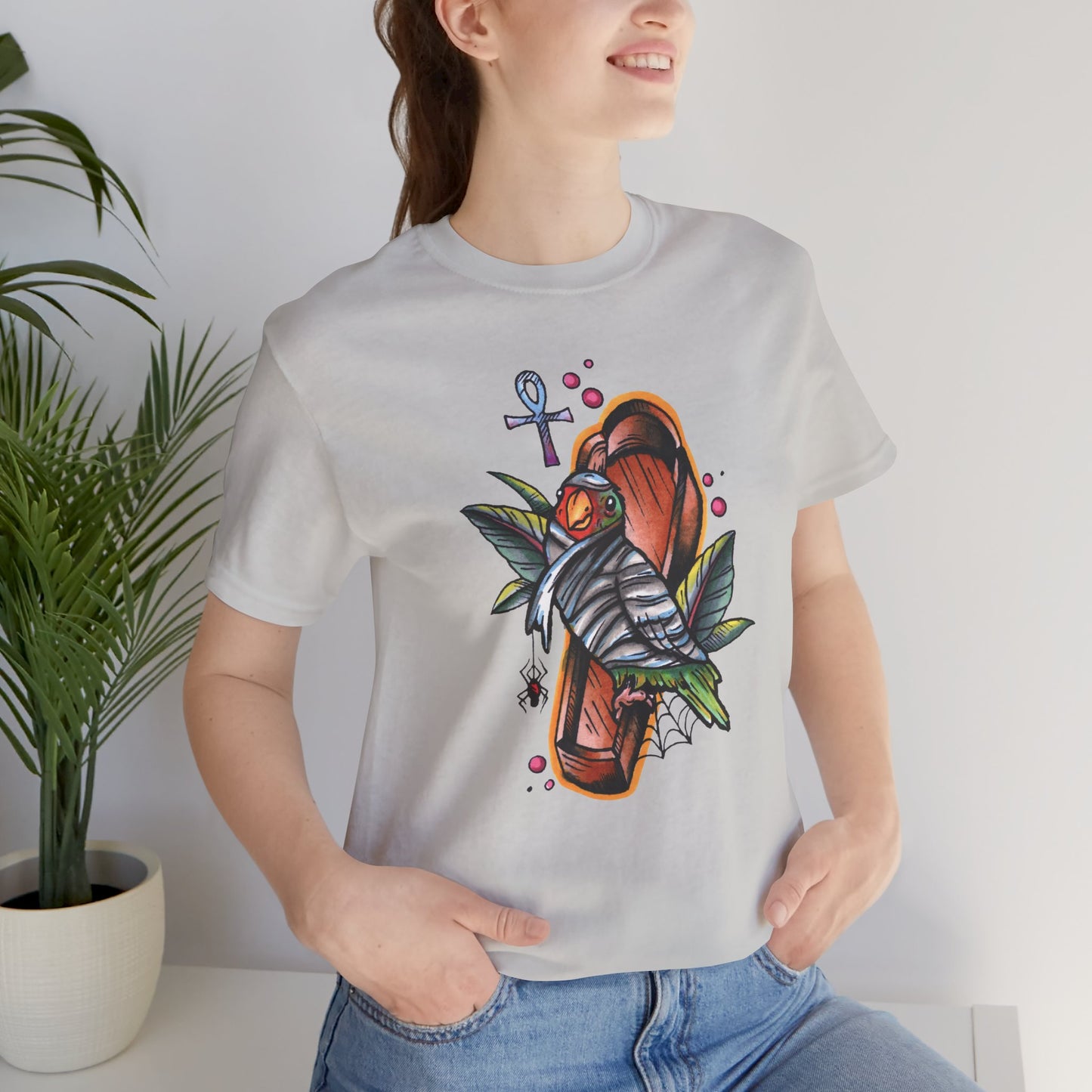 Mummy Lovebird Hand-Drawn & Hand-Colored Tee