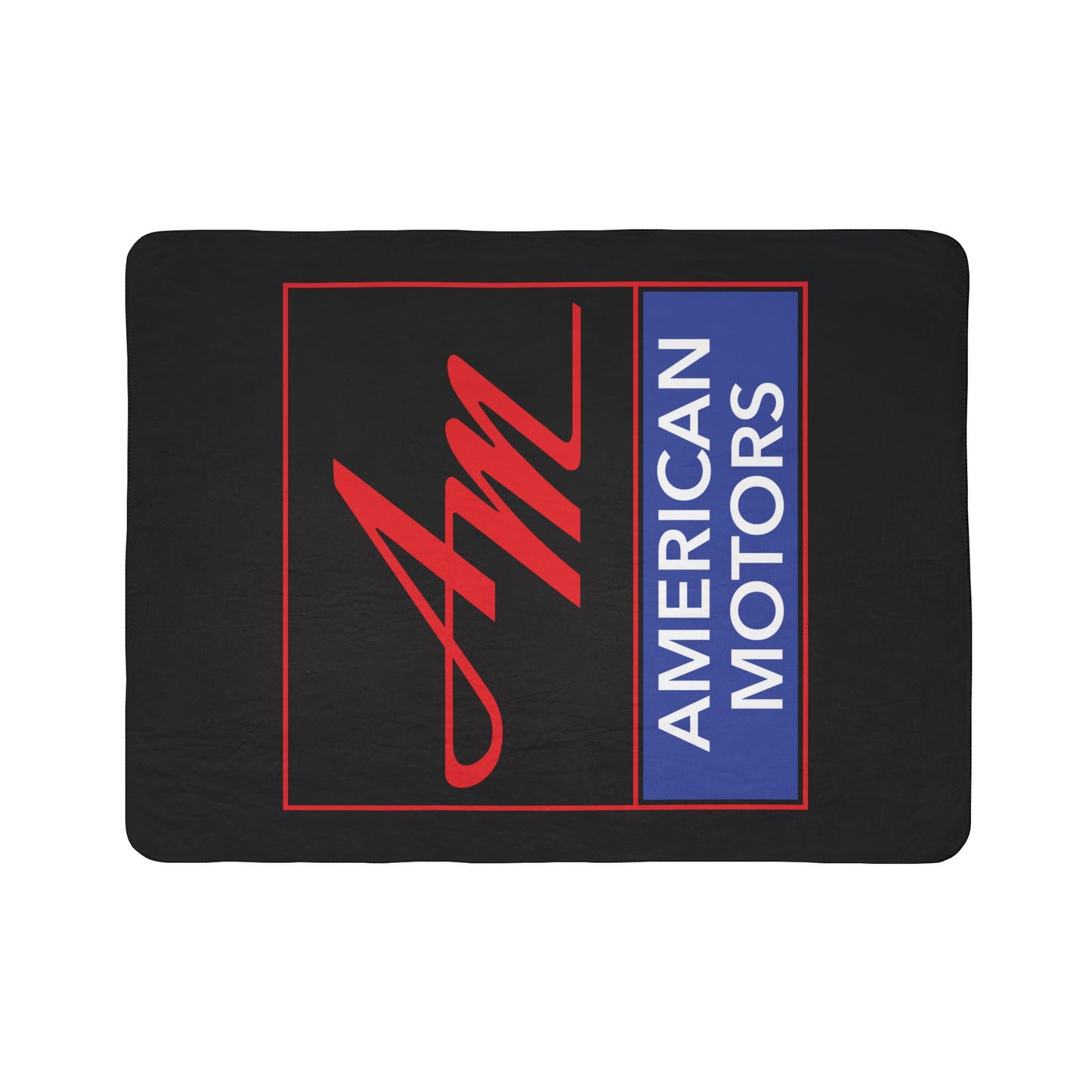 AMC Square Logo Black Fleece Sherpa Blanket