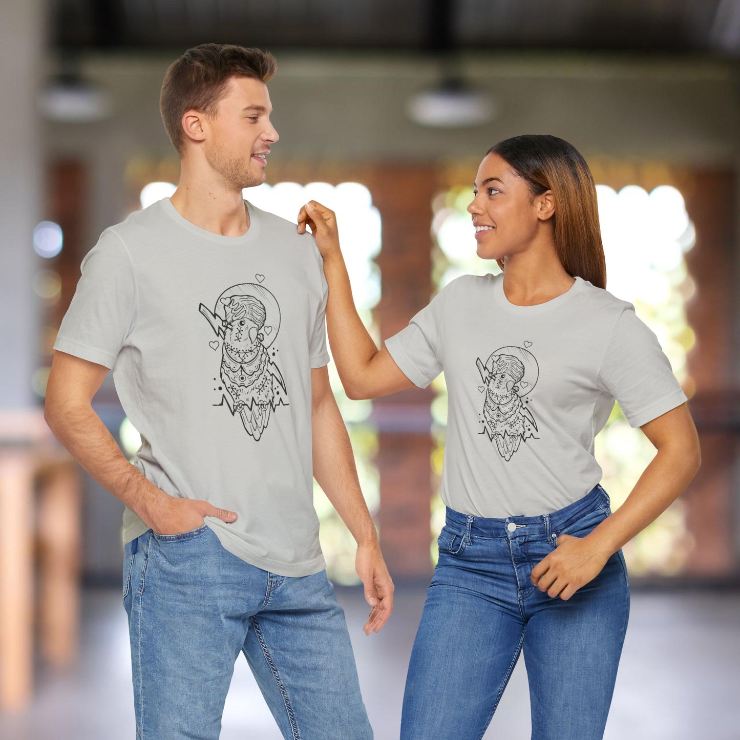 Bride of Frankenstein Lovebird, Line Art Tee