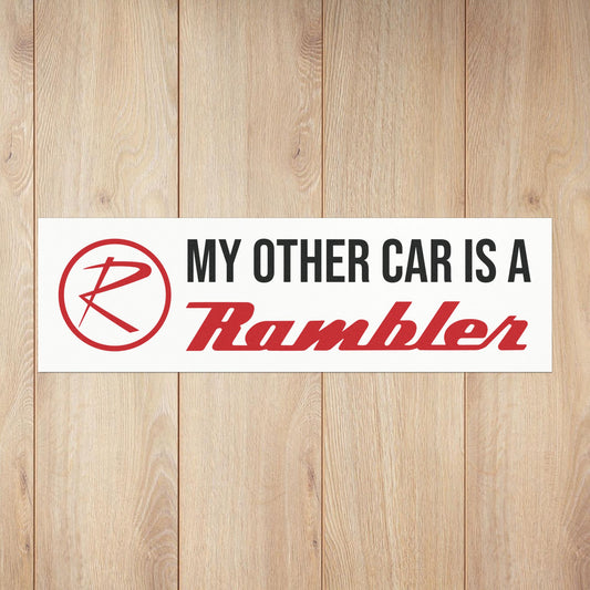 My Other Car is a Rambler, AMC Red Logos Custom Car Magnet