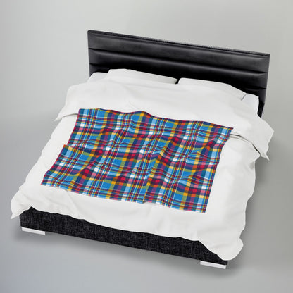 Polyamory Pride Plaid Velveteen Plush Blanket