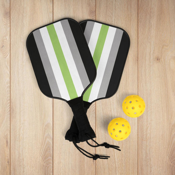 7.5'' × 15.5'' Agender Pride Flag Pickleball Kit
