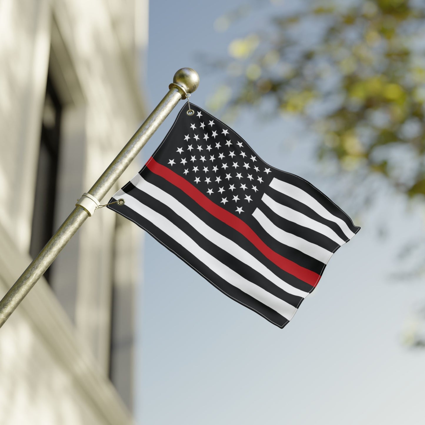 12'' × 18'' USA Thin Red Line American Flag with Grommets