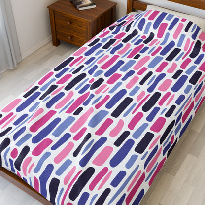 Omnisexual Staggered Mosaic Velveteen Plush Pride Blanket
