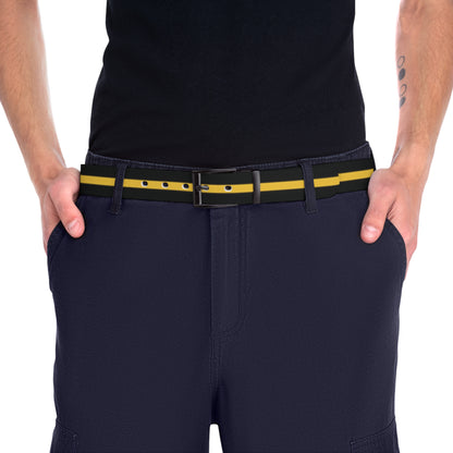 Thin Gold Line Flag Belt