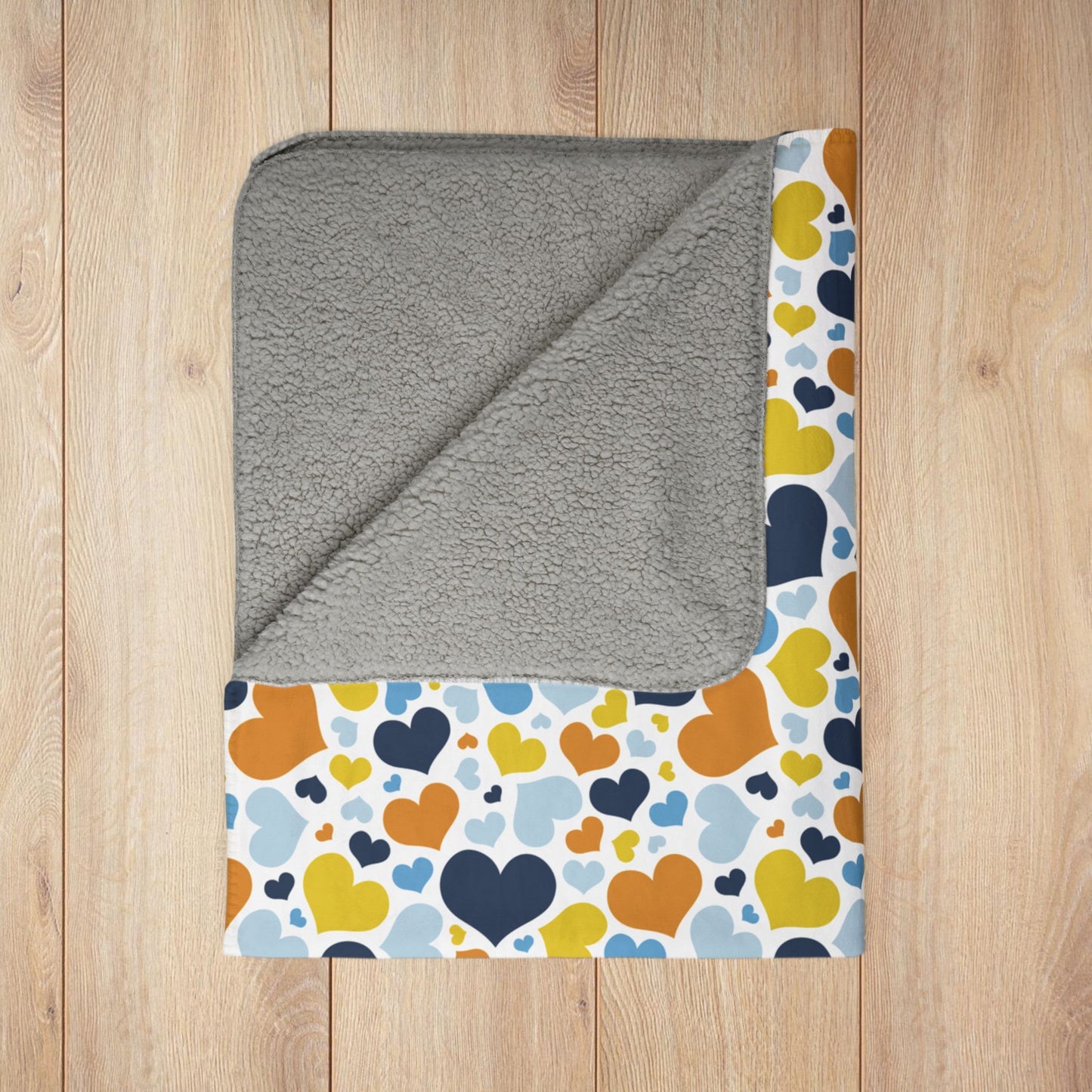 Aromantic Asexual Aroace Pride Valentine’s Day Hearts White Fleece Sherpa Blanket