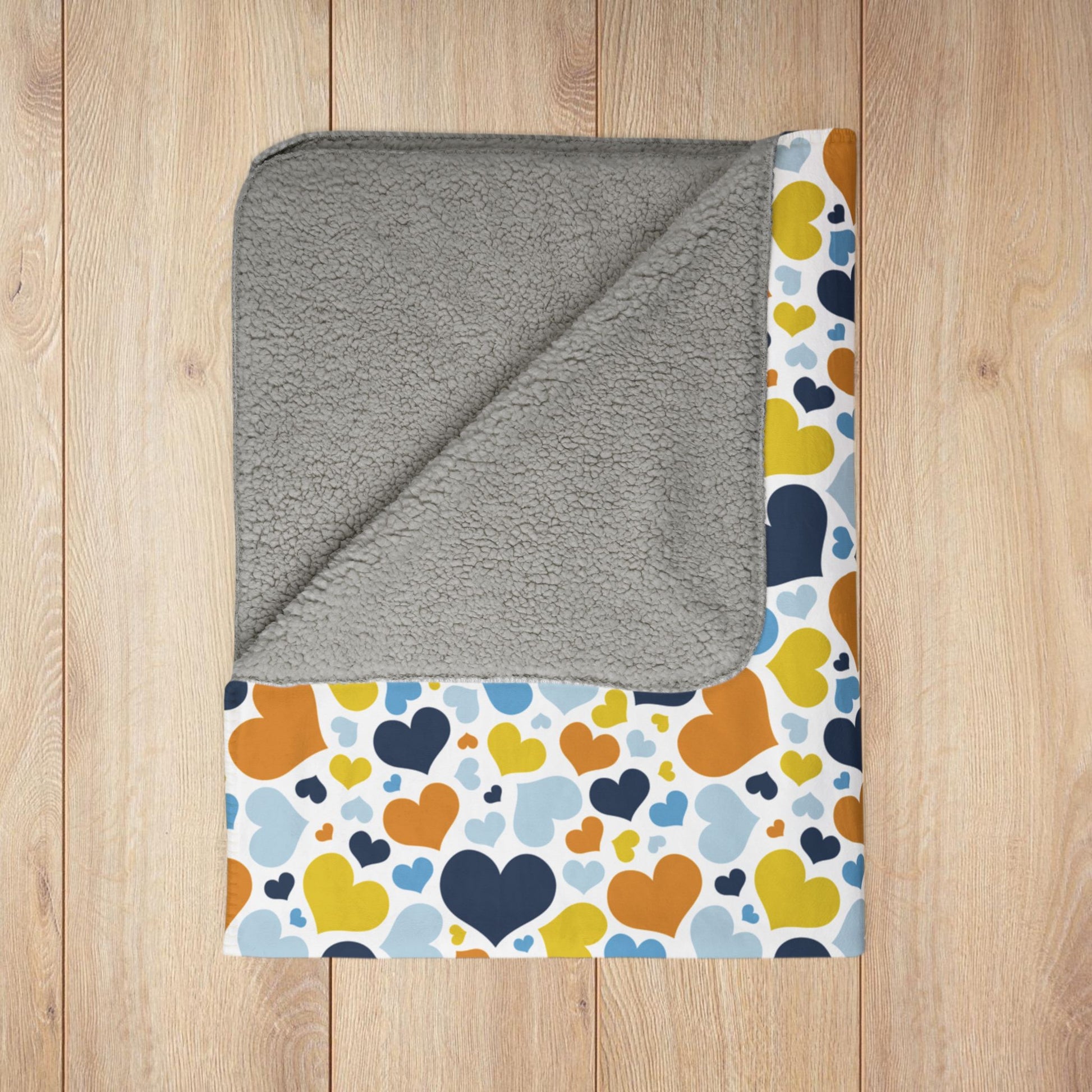 Aromantic Asexual Aroace Pride Valentine’s Day Hearts White Fleece Sherpa Blanket