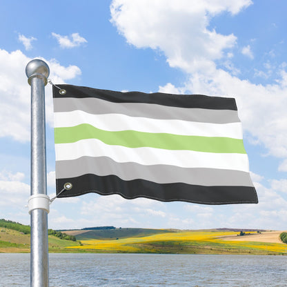 Agender Pride Flag with Grommets