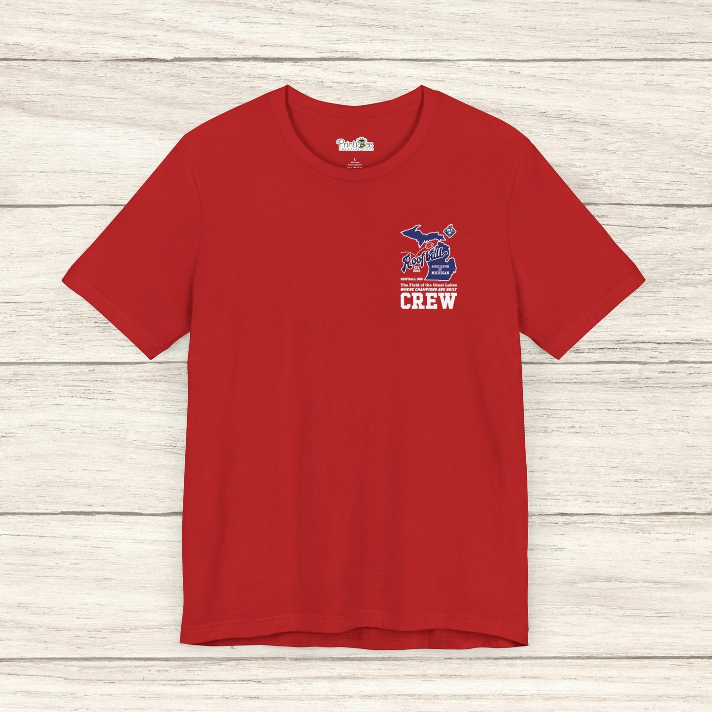 Roofball Association of Michigan's Crew Tee