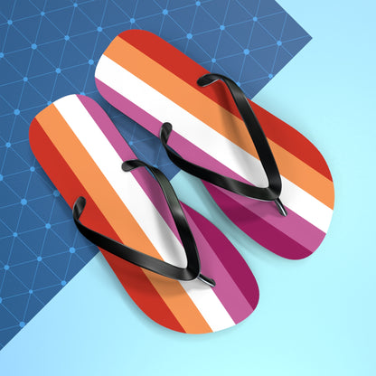 Lesbian Pride Flip Flops