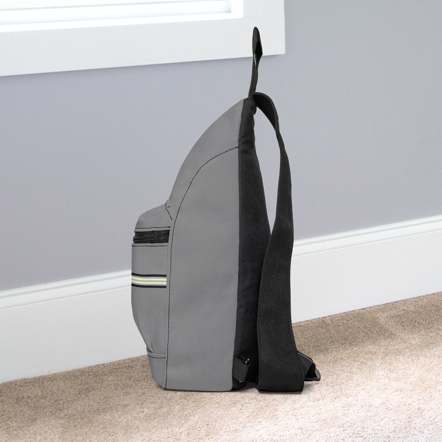 Agender Pride Grey Minimalist Cross Body Sling Bag