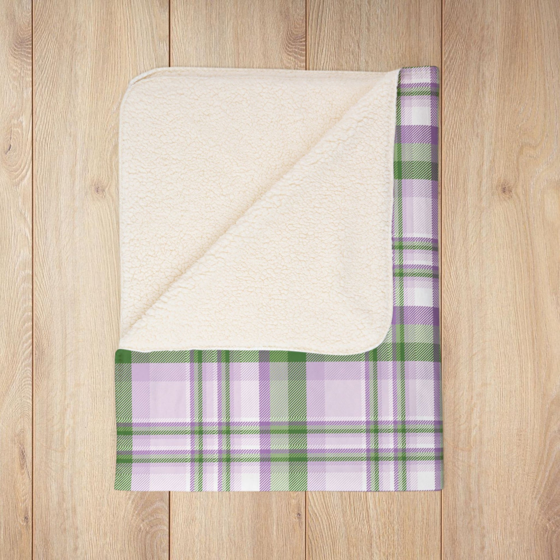Genderqueer Pride Plaid Fleece Sherpa Blanket