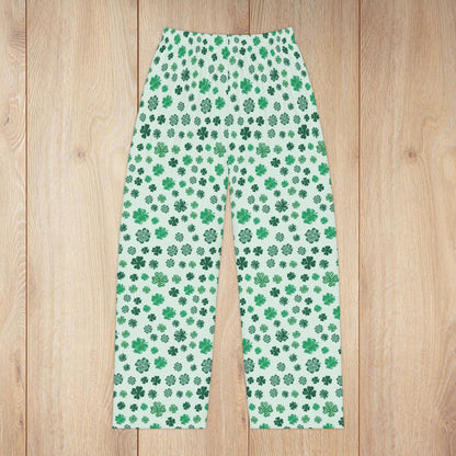 Women’s St. Patrick’s Day 4 Leaf Clover Shamrock Pajama Pants