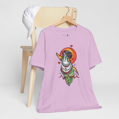 Bride of Frankenstein Lovebird, Hand-Drawn & Hand-Colored Tee