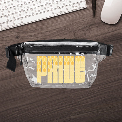 One size Clear Black DELETE Custom Pride Clear Fanny Pack