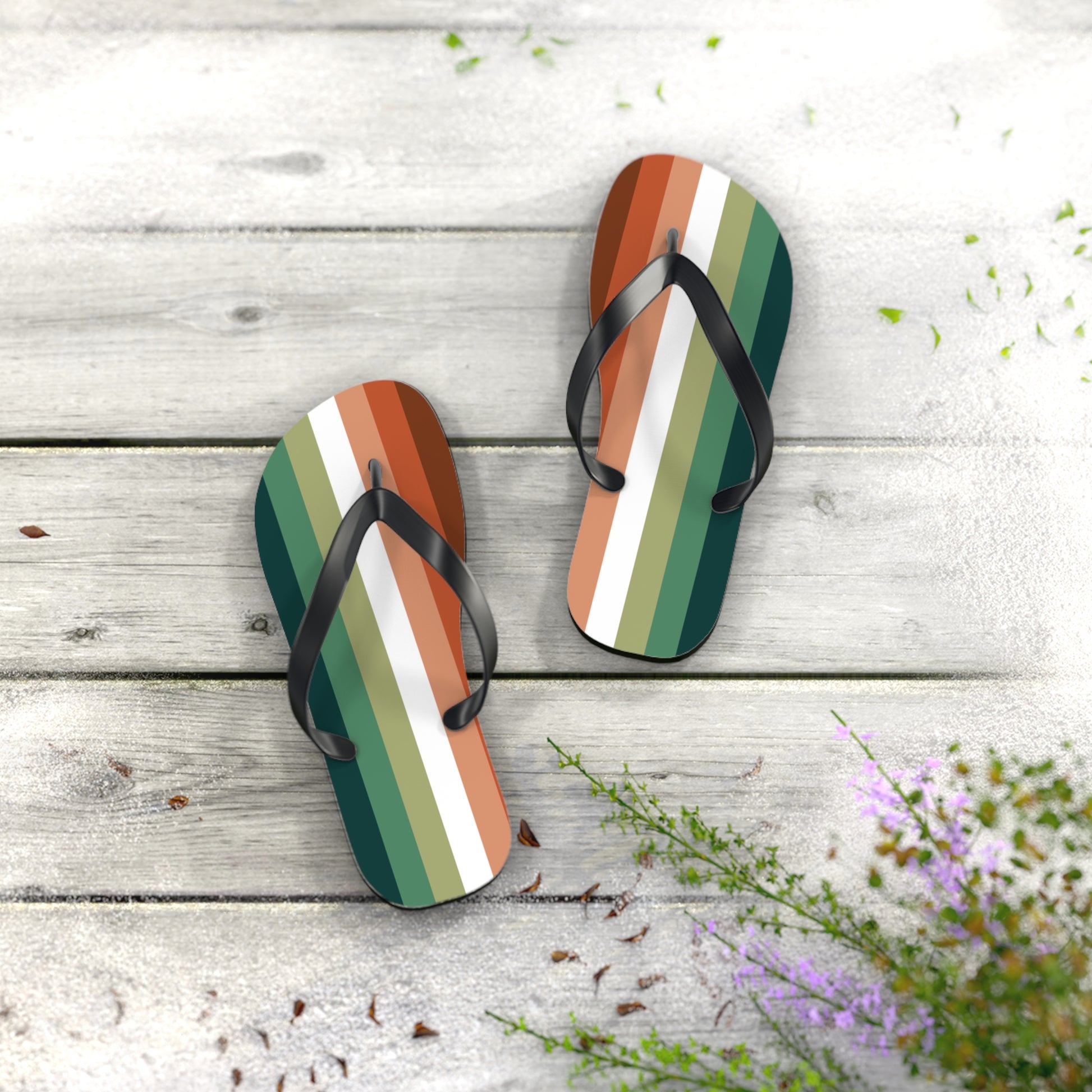 S Black sole Nebulasexual Pride Flip Flops