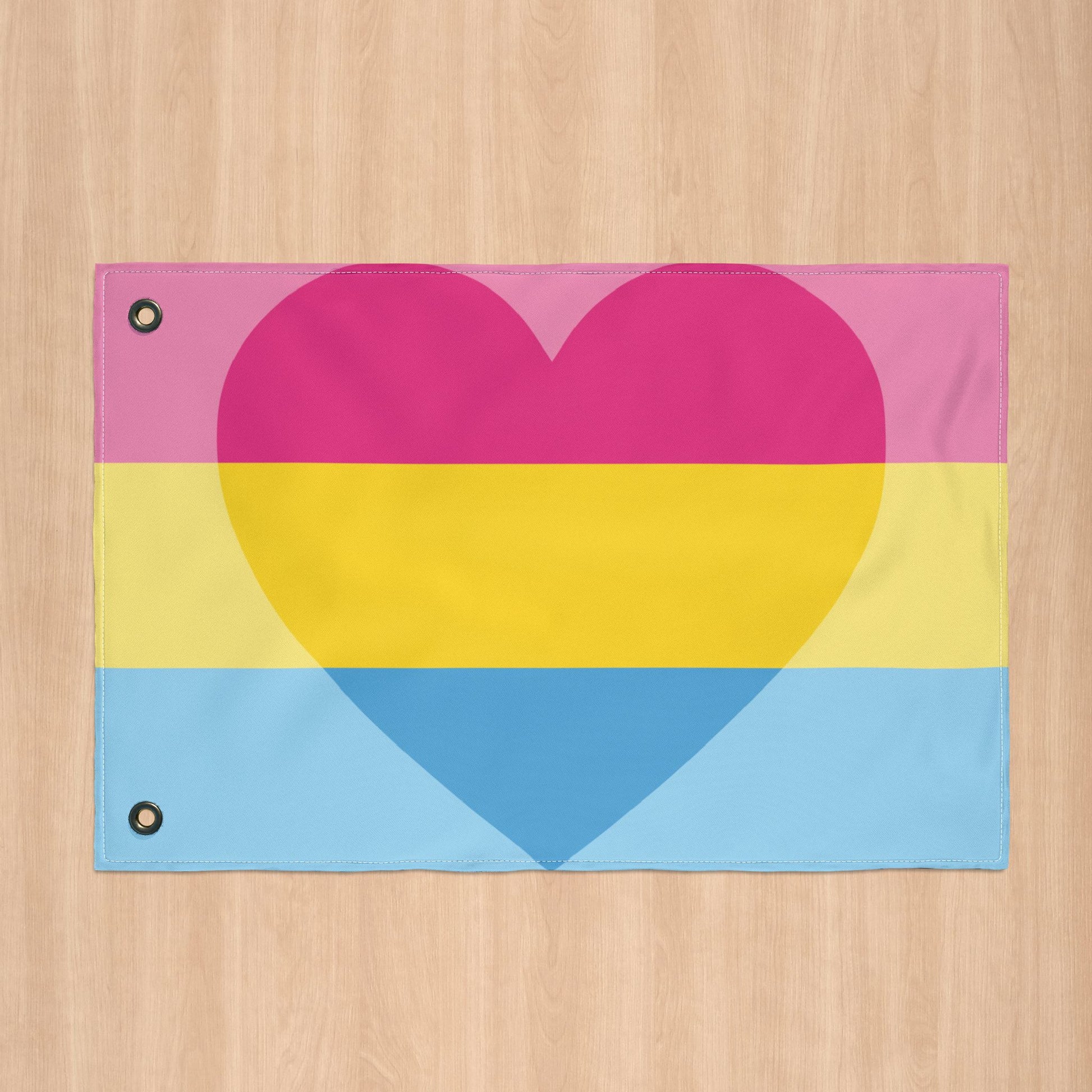 Panromantic Pride Flag with Grommets