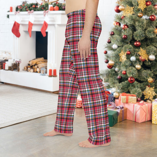 Men’s Christmas Red & Black Chicago IL Plaid Pajama Pants