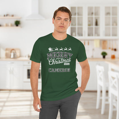 Custom Christmas Plaid Tee or Pajama Top