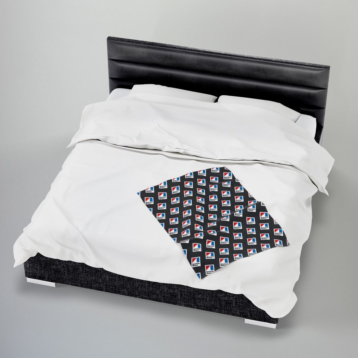 AMC Logo Black Velveteen Plush Blanket