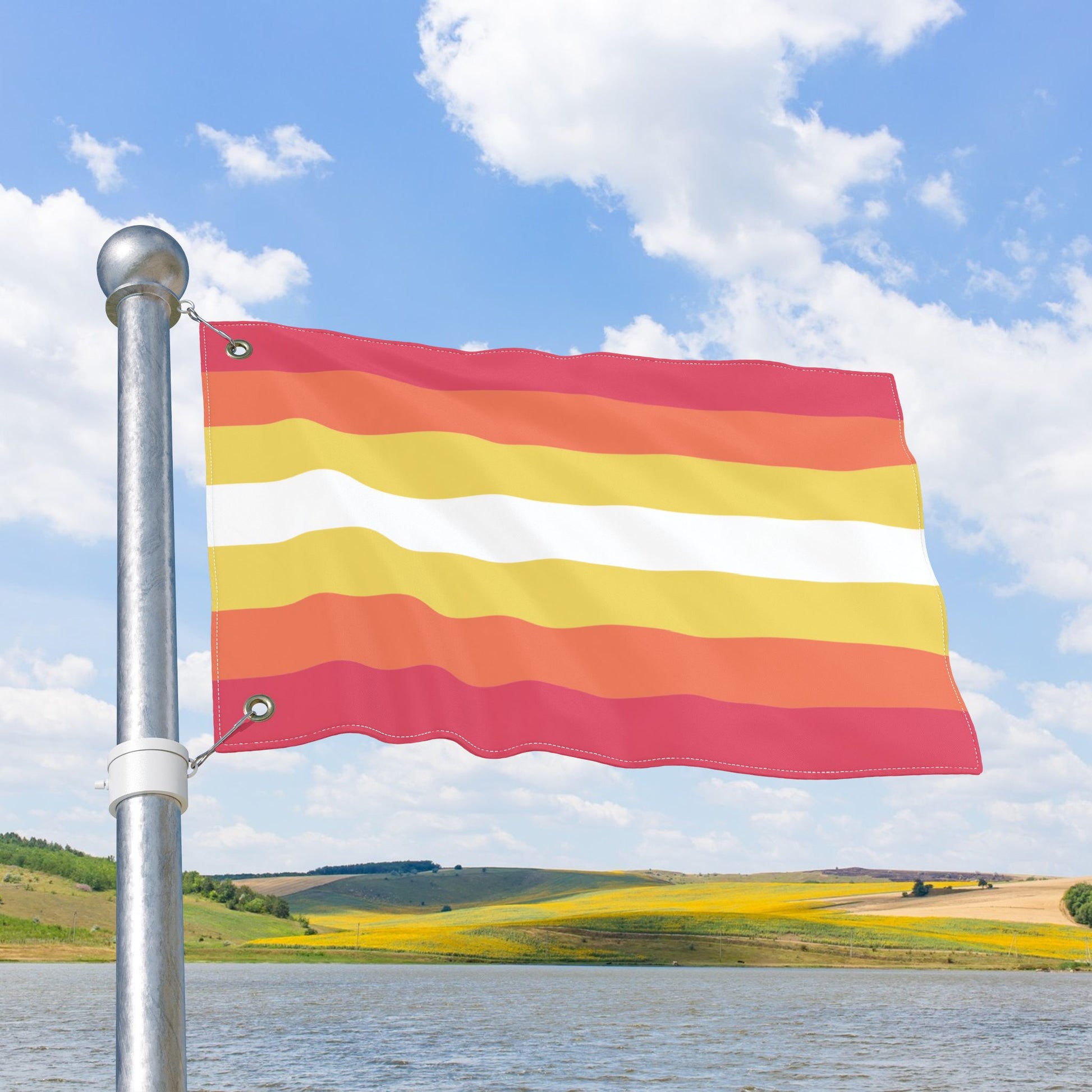 Non-Binary Girl Pride Flag with Grommets