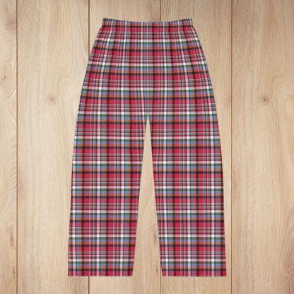 Men’s Christmas Red & Black Chicago IL Plaid Pajama Pants