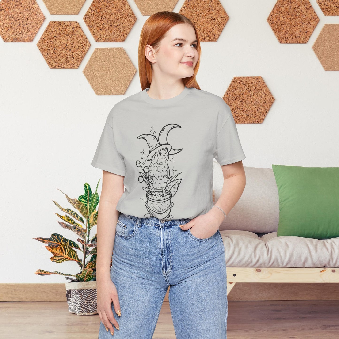 Witches' Brew Lovebird, Line Art Tee