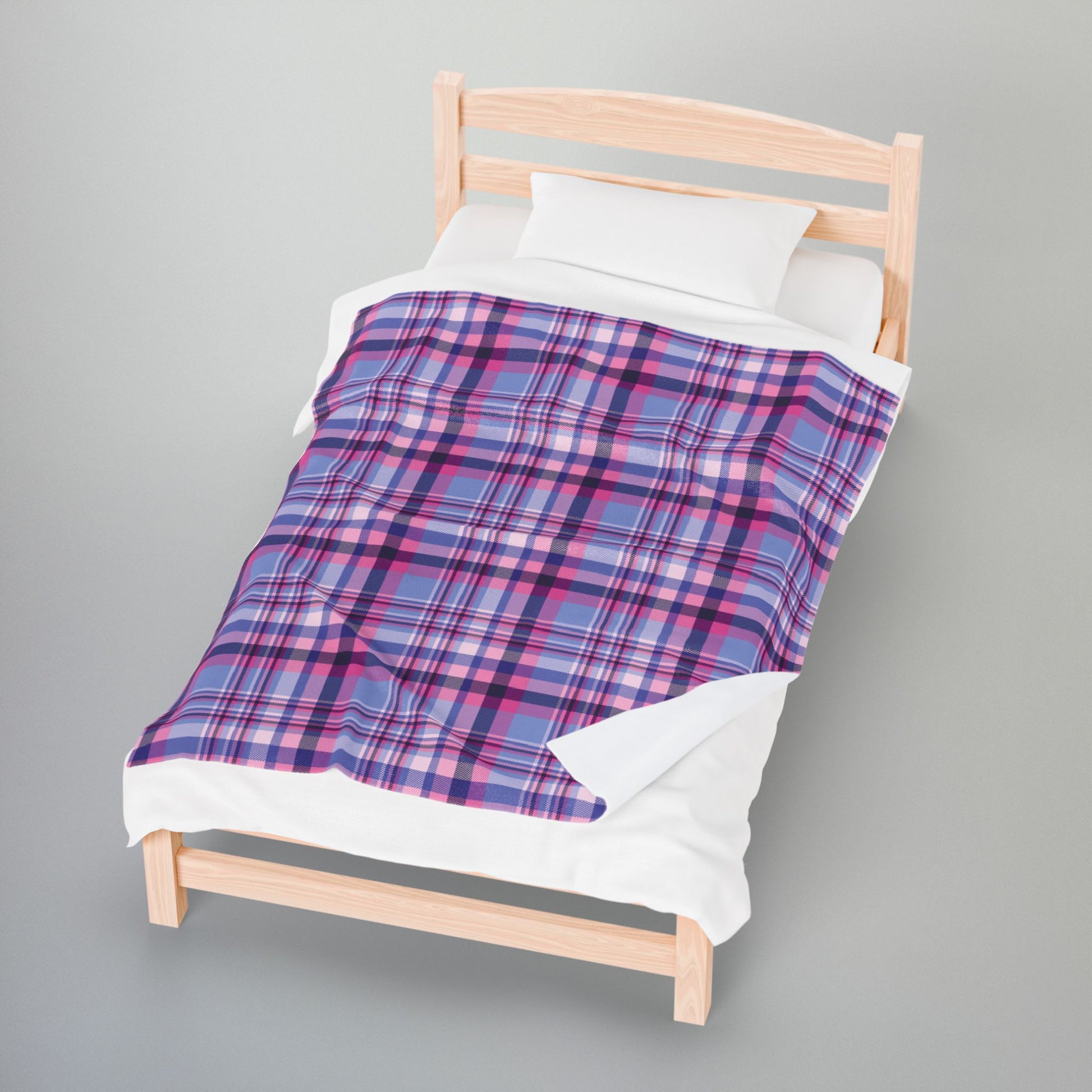 Omnisexual Plaid Velveteen Plush Blanket