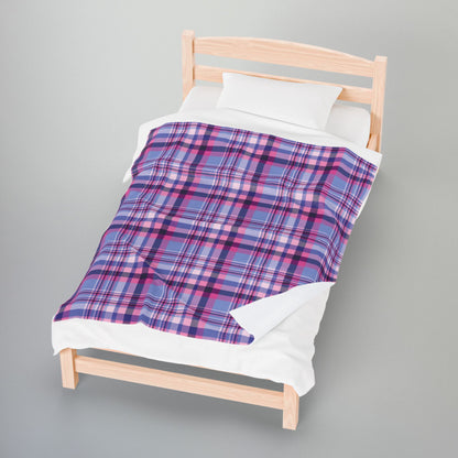 Omnisexual Plaid Velveteen Plush Blanket