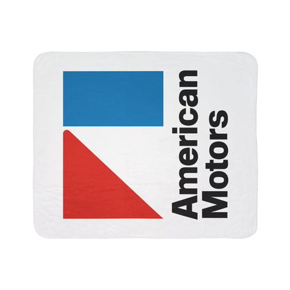 AMC Logo White Fleece Sherpa Blanket