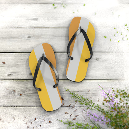 M Black sole Disability Gold Pride Flip Flops