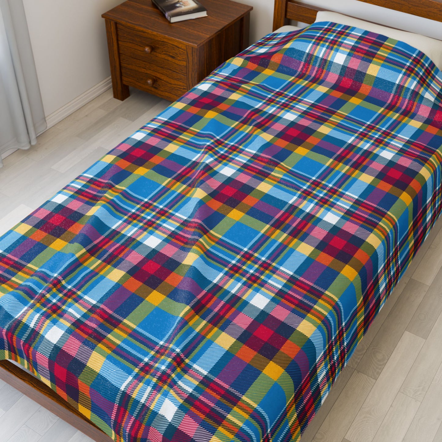 Polyamory Pride Plaid Velveteen Plush Blanket