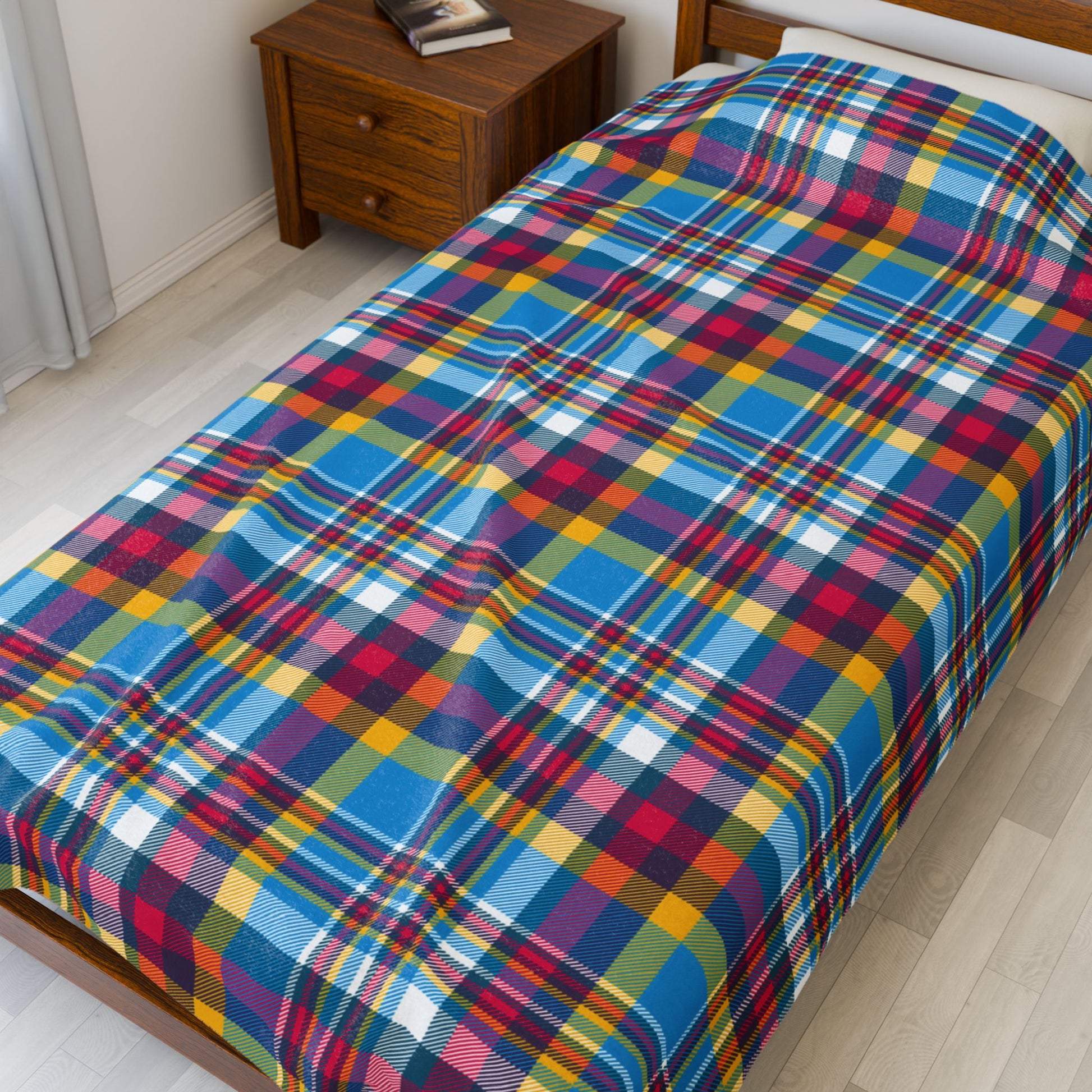 Polyamory Pride Plaid Velveteen Plush Blanket